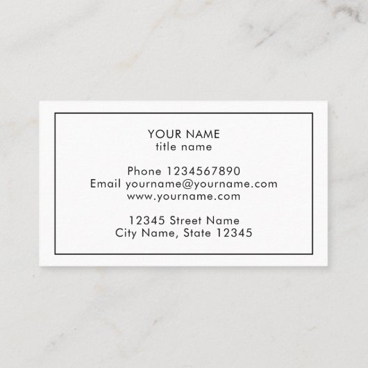 Modèle de carte de visite du pavillon Union Jack b (Dos)