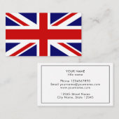 Modèle de carte de visite du pavillon Union Jack b (Devant / Derrière)
