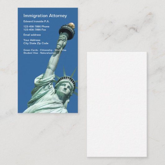 Modèle de carte de visite du procureur en droit de (Devant / Derrière)