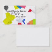 Modèle de carte de visite du service de nettoyage (Devant / Derrière)
