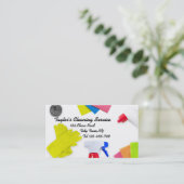 Modèle de carte de visite du service de nettoyage (Debout devant)