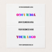 Modèle de carte de visite du site Web de nom de lo (Extérieur déplié)