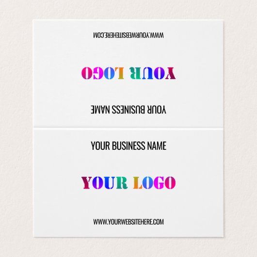 Modèle de carte de visite du site Web de nom de lo (Extérieur déplié)