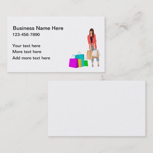 Modèle de carte de visite du thème d'achat (Devant / Derrière)