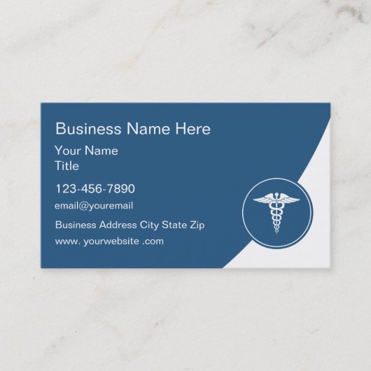 Modèle de carte de visite du thème Santé Médicale (Devant)