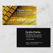 Modèle de carte de visite du Web Design-1 (or) (Devant / Derrière)