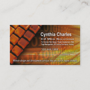 Modèle de carte de visite du Web Design-1 (orange