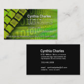 Modèle de carte de visite du Web Design-1 (vert (Devant / Derrière)