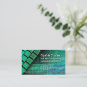 Modèle de carte de visite du Web Design-1 (vert) (Debout devant)