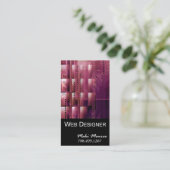 Modèle de carte de visite du Web Design-2 (mauve) (Debout devant)