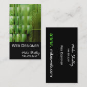 Modèle de carte de visite du Web Design-2 (vert) (Devant / Derrière)