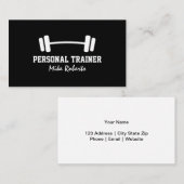 Modèle de carte de visite dumbbell du coach person (Devant / Derrière)
