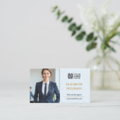 Modèle de carte de visite éditable moderne avec ph (Debout devant)