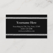 Modèle de carte de visite élégant Monogramme (Dos)