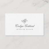 Modèle de carte de visite élégante Script Luxe Gri (Devant)