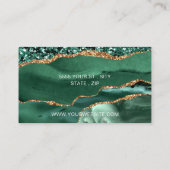 Modèle de carte de visite Emerald Green QR Code (Dos)