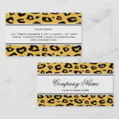 Modèle de carte de visite Empreinte de léopard (Devant / Derrière)