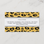 Modèle de carte de visite Empreinte de léopard (Devant)