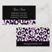 Modèle de carte de visite ** empreinte de léopard (Devant / Derrière)