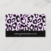 Modèle de carte de visite ** empreinte de léopard (Dos)