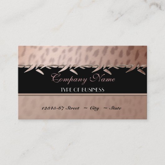 Modèle de carte de visite Empreinte de léopard élé (Devant)