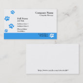 Modèle de carte de visite Empreintes de pattes ble (Devant / Derrière)