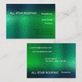 Modèle de carte de visite en verre vert générique (Devant / Derrière)