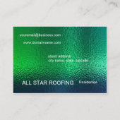 Modèle de carte de visite en verre vert générique (Dos)