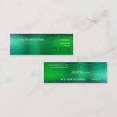 Modèle de carte de visite en verre vert générique (Devant / Derrière)
