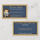 Modèle de carte de visite En vichy pays prioritair (Devant / Derrière)