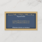 Modèle de carte de visite En vichy pays prioritair (Dos)