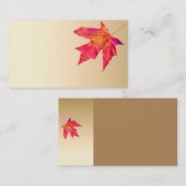 modèle de carte de visite feuille automne (Devant / Derrière)