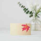 modèle de carte de visite feuille automne (Debout devant)