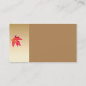 modèle de carte de visite feuille automne (Dos)