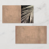 modèle de carte de visite feuille de palme photo o (Devant / Derrière)