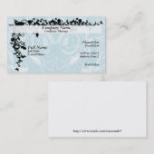 Modèle De Carte De Visite Filigree Et Roses Élégan (Devant / Derrière)