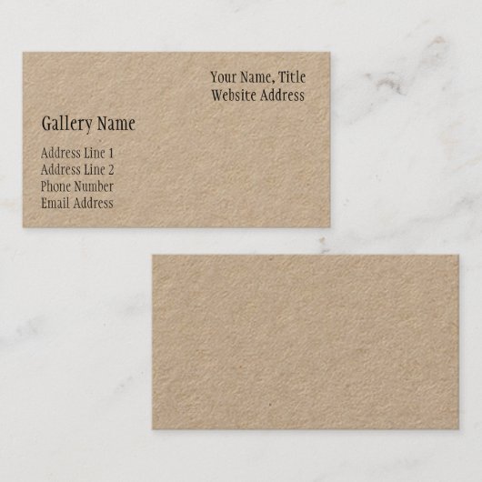 Modèle de carte de visite (finition de Papier (Devant / Derrière)