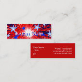 Modèle de carte de visite Firework skinny (Devant / Derrière)