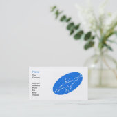 Modèle de carte de visite Fitness - bleu (Debout devant)