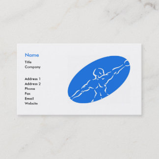 Modèle de carte de visite Fitness - bleu