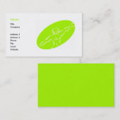 Modèle de carte de visite Fitness - vert clair (Devant / Derrière)