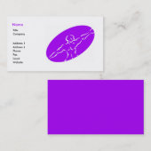 Modèle de carte de visite Fitness - violet (Devant / Derrière)
