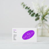 Modèle de carte de visite Fitness - violet (Debout devant)