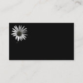 modèle de carte de visite fleur noir et blanc (Dos)