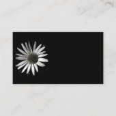modèle de carte de visite fleur noir et blanc (Devant)