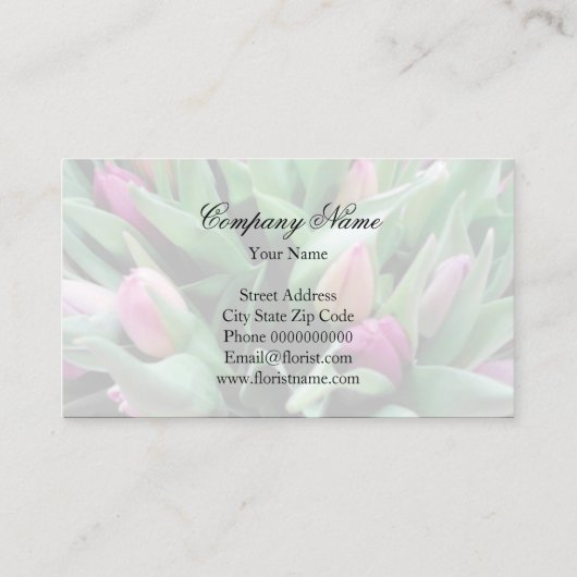 Modèle de carte de visite fleuriste avec bouquet d (Dos)