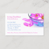 Modèle de carte de visite Fleurs de massage de Spa (Devant)