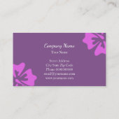 Modèle de carte de visite Floral Hibiscus (Dos)