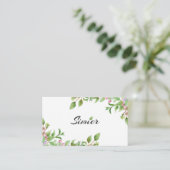 Modèle de carte de visite florale (Debout devant)