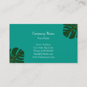 Modèle de carte de visite florale avec feuilles de (Dos)